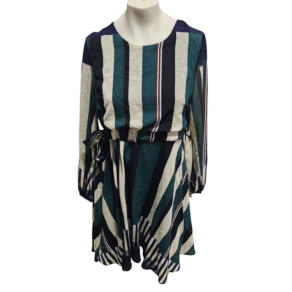 Anthropologie Sunday in Brooklyn Leger Striped Dress Women SZ XS Laganlook Artsy